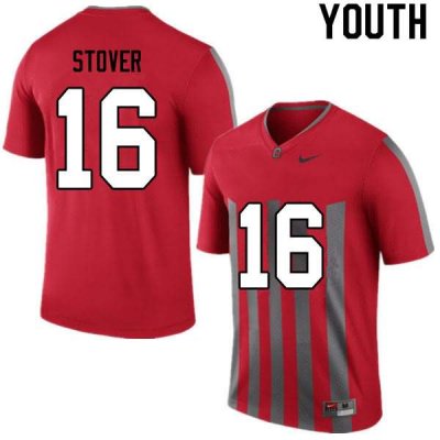 Youth Ohio State Buckeyes #16 Cade Stover Retro Nike NCAA College Football Jersey January MYT5244BI